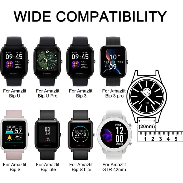 Silicone s for Amazfit Bip 3 Pro Bip 3 Bip U Pro Bip U Bip S Bip Lite Bip S Lite Amazfit GTR 42 mm 20mm 3 Walmart Business Supplies