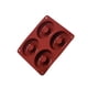 thumbnail image 2 of Bewildely Molde de 4 rejillas para hornear Chocolate, herramientas para pasteles, galletas, dulces, magdalenas, dispensador de moldes para Herramientas y accesorios para hornear Rojo oscuro, 2 of 6