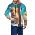 thumbnail image 2 of Kdxio Cloud Cute Hamster Print Men Hoodies Casual Hoodies for Men with Zip Pockets Full Zip Long Sleeve Sweatshirt Sports Hooded Jacket-3X-Large, 2 of 5