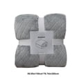 thumbnail image 3 of Frazada Manta de franela gris, suave, lavable y ligera, ideal para sofá, cama u oficina. Cálida y acogedora para todas las estaciones (1 pieza). Rkxzt, 3 of 9