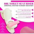 thumbnail image 2 of BBL Pillow Toilet Seat Riser, BBL Toilet Riser, D-Shaped High Density Foam Lumbar Roll Back Support Pillow, Toliet Seat Lift, Yoga BBL Pillow Toilet Riser, Brazilian Butt Lift Toilet Seat, 2 of 5