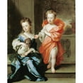 thumbnail image 2 of Sir Godfrey Kneller 12x14 Black Ornate Wood Framed Double Matted Museum Art Print Titled: The Howard Children, 2 of 5