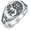 Wolf, variant on Wolf Ring 925 Sterling Silver Yin Yang Ring Witcher Medallion Cross Rings for Men Viking Wolf Jewelry Christmas Birthday Gifts Unisex
