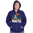 thumbnail image 4 of Let's Get Dirty Mountain Bike Outdoor Zip Up Hoodie Men's Women's Brisco Brands X, 4 of 6