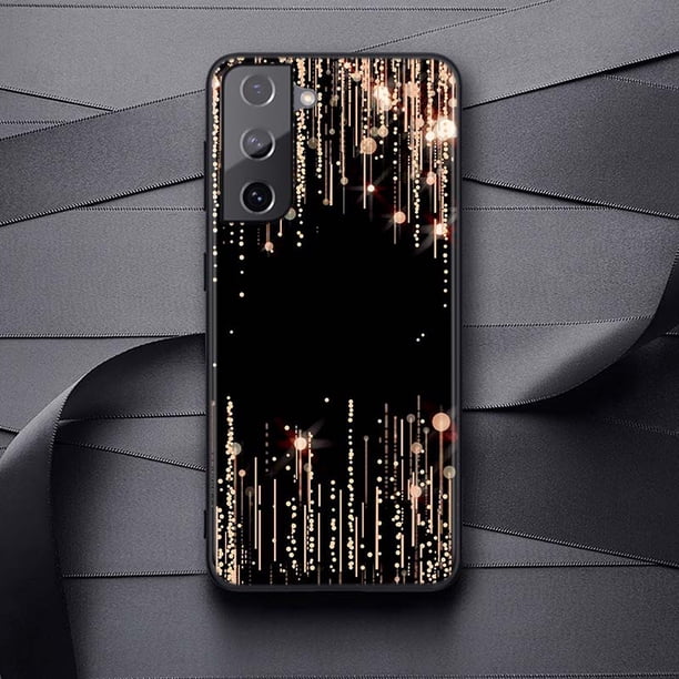 Love Rose Gold Style para Samsung Galaxy S23 S22 S21 S20 FE Ultra S10 S10E Lite 5G S9 S8 S7 S6 Edge Plus, funda de teléfono negra, Fundas Tan Jianjun unisex