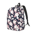 thumbnail image 4 of Geaub leaves flower durable canvas backpack: stylish, lightweight, and spacious with adjustable straps, 4 of 7