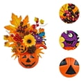 thumbnail image 6 of Mornei Artificial Pumpkin,Foam Pumpkins Harvest Fake Pumpkin Maple Leaves Bacca Flowers with Violet, 6 of 9