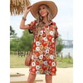 thumbnail image 5 of Zeagoo Womens Summer Shirt Dress Short Sleeve Floral Shift Dress Casual Loose Flowy Beach Sundress with Pockets, 5 of 6