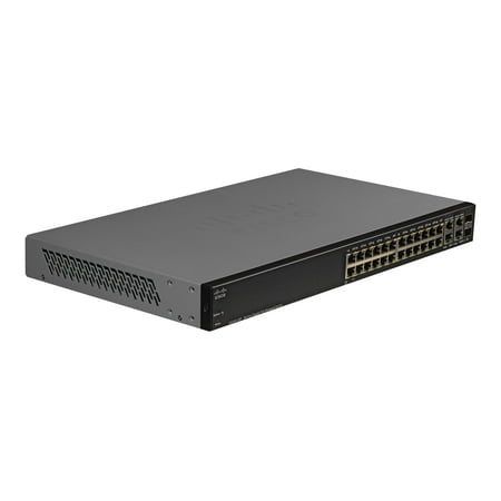 Cisco Small Business SG300-28P - Switch - L3 - managed - 26 x 10/100/1000 + 2 x combo Gigabit SFP - desktop, rack-mountable - (Best Managed Switch For Small Business 2019)