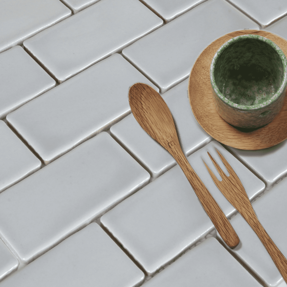 The Tile Life Metro Moon Glossy Porcelain Subway Mosaic Wall Tile, 12 x 12 in, 10-Piece