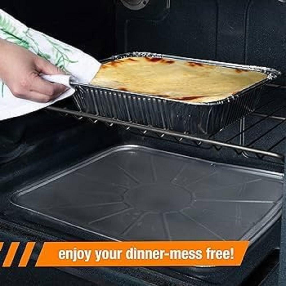 VeZee Disposable Aluminum Foil Oven Liners - High-Quality Aluminum Foil - Fits All Types of Ovens - Perfect for Baking and Cooking - Reusable - 10CT