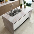 LaCheery Extra Thick 16"x317" Marble Paper Grey White Contact Paper for Countertops Peel and ...