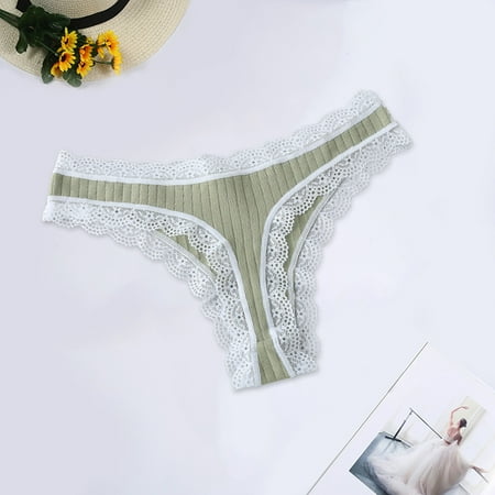 Womens Panties Seamless Lace Sexy Seamless Low Waist Breathable Cotton Brief Silky Stretch Underwear