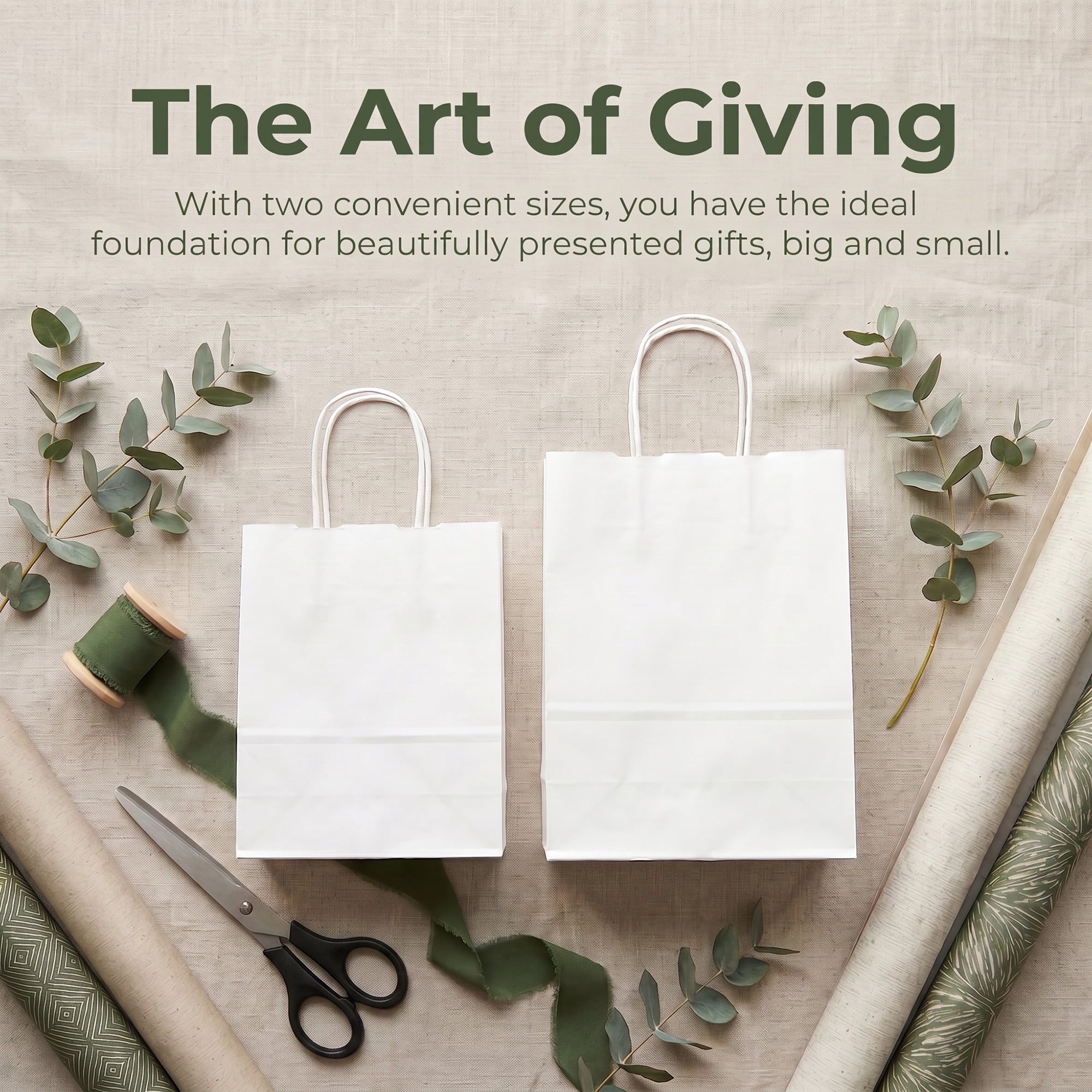 Unique Bargains 10Pcs Heavyweight Premium Gift Bags with Handles White 5.9" x 3.1" x 8.3"