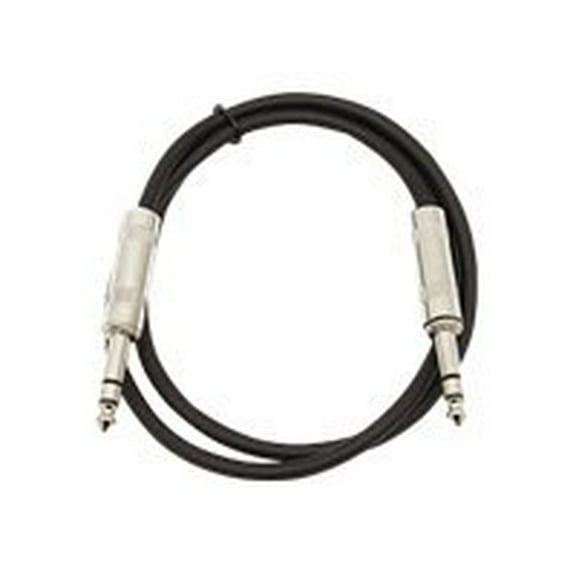 Seismic Audio SATRX-2 - Audio cable - stereo jack male to stereo jack male - 61 cm - shielded - black