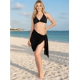 thumbnail image 3 of HAPPY BAY Women's Beachwear Summer Bikini Wraps Beach Wrap Swimwear Swim Cover up Skirt Bathing suit Swimsuit Sarong Coverups for Women One Size Black_G127, 3 of 6