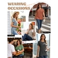 thumbnail image 3 of TEMOFON Tops for Women Short Sleeve Shirts Round Neck Tops Casual Short Sleeve for Women Tunic Tops Trendy Loose Ladies Shirts Blouses, 3 of 7
