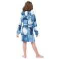 thumbnail image 7 of FORMRS Kids Bathrobe Unisex Hooded Robe Toddler Pajamas Sleepwear, Size 10-12T, Blue Pattern, 7 of 7