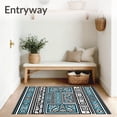 thumbnail image 3 of ODIKA 5x7 Machine Washable Non-Slip Area Rug, Aztec Entrance with Ancient Symbolism Ultra Soft Rug, None, 527193, 3 of 7