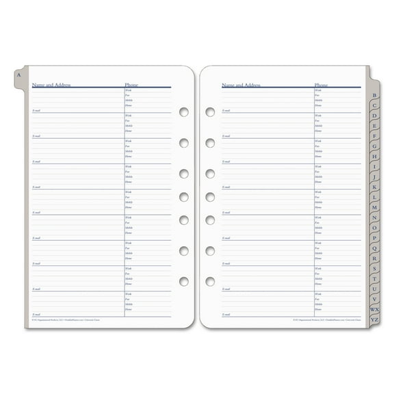 FranklinCovey Compact Ring-Bound Address Book