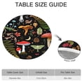 thumbnail image 6 of Red Mushroom Fern Black Pattern Round Fitted Tablecloth with Elastic Edge,Dining Table Cover Waterproof,Outdoor Round Tablecloth for Camping,Dining,Indoor and Outdoor, 6 of 7