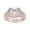 Pink, variant on AFFY 4.5CT Cushion & Round White CZ Engagement Bridal Ring 14K White Gold over Silver-11.5