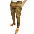 thumbnail image 2 of PUPIU Mens Slim Fit Formal Pants with Pockets Business Casual Pants Daily Work Brown XL, 2 of 4