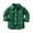 Green, variant on Zwiiyzr 2024 Toddler Baby Boys Girls Flannel Shirt Plaid Jacket Long Sleeve Lapel Button Down Pocketed Shirts Coats Shacket Cardigan Coat Outwear Brown for 18-24 Months