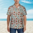 thumbnail image 4 of Xmas Sloth Hawaiian Shirts For Men, Summer Short-Sleeve Relaxed-Fit Button-Down Shirts X-Large, 4 of 9