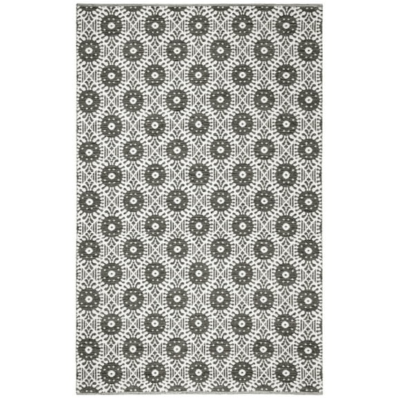SAFAVIEH Montauk Gulden Geometric Area Rug, Black/Ivory, 8' x 10'