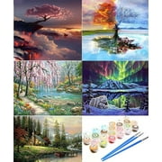 DIY Paint by Numbers for Adults DIY Oil Painting Kit for Kids Beginner - Four Season Tree of Life 16"x20"