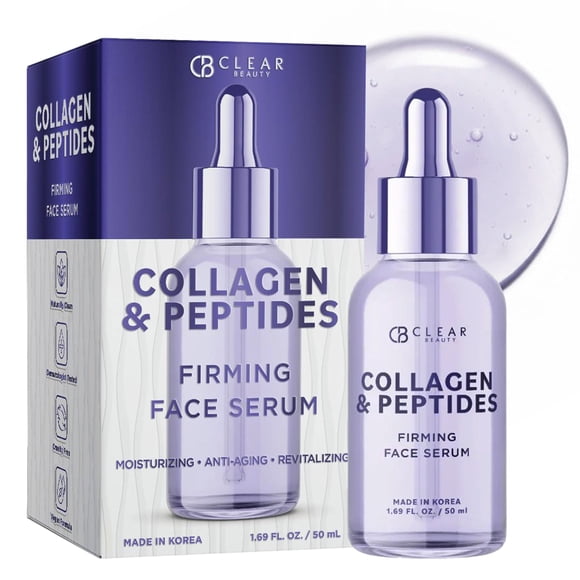 Suero Facial Clear Beauty con Péptidos de Colágeno 50 ml