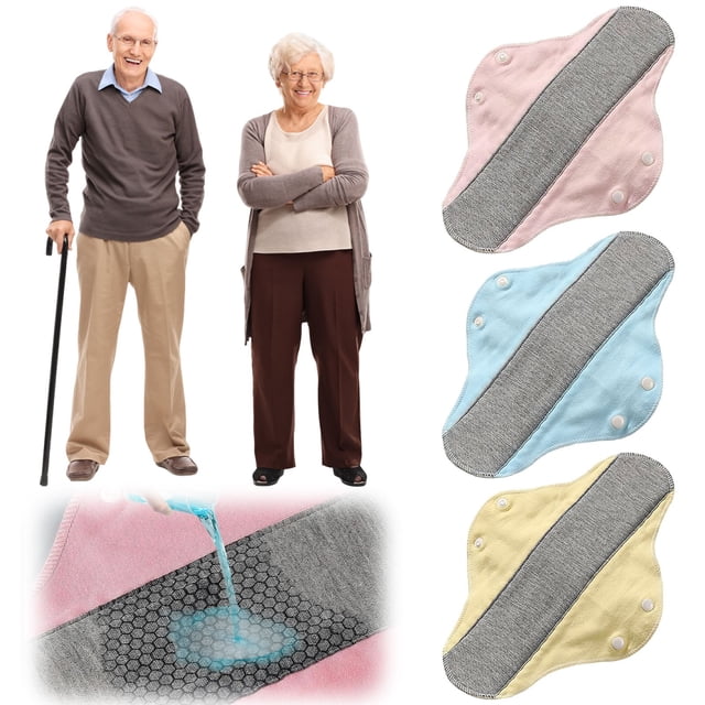 Serviettes d'Incontinence Imperméables Lavables, Anti-Fuites et Lavables, Réutilisables, Menstruelles pour Femmes, Coton, Tissu Lavable, Menstruel