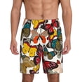 thumbnail image 1 of Fotbe Retro Floral Butterfly Pantalones Cortos de Pijama para Hombre, Ropa de Dormir, Pantalones de Pijama Cortos para Hombre-Medium, 1 of 6