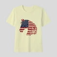 thumbnail image 2 of Jinhomg Little Kids America Flag T-Shirts Funny 4th of July Themed Tees Loose Fit Comfy Short Sleeve Crew Neck Patriotic Tops Boys Girls Holiday Gifts Beige 3 Years, 2 of 6