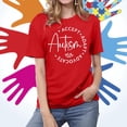 thumbnail image 5 of Autism Awareness T Shirts for Women 2026 Summer Casual Short Sleeve Crewneck Graphic Tees, 5 of 5