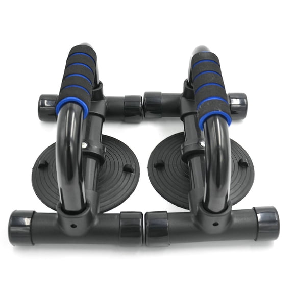 Zehuanyu 1 Pair H-type Multifunction Push Up Bars Grip Home with Suction Cup Gym Indoor Sports Crunches Fitness Body Building Non Loss Weight (Blue)