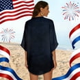 thumbnail image 6 of JULMCOMO 4th of July Lightweight Cardigans for Women Red White Blue Half Sleeve Patriotic Kimono Cover Ups Summer Tops Royal Blue S, 6 of 6