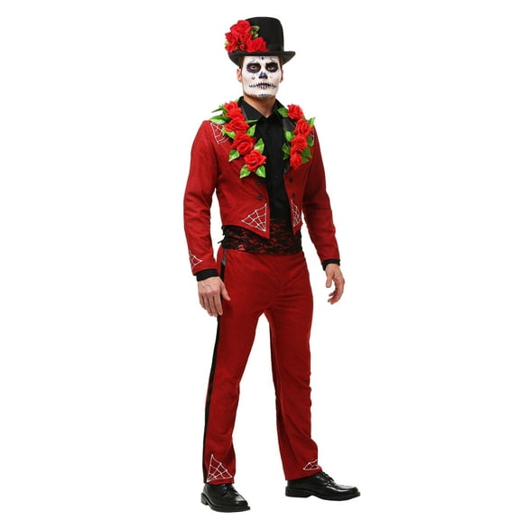 Adult Men's Plus Size Day of the Dead Costume