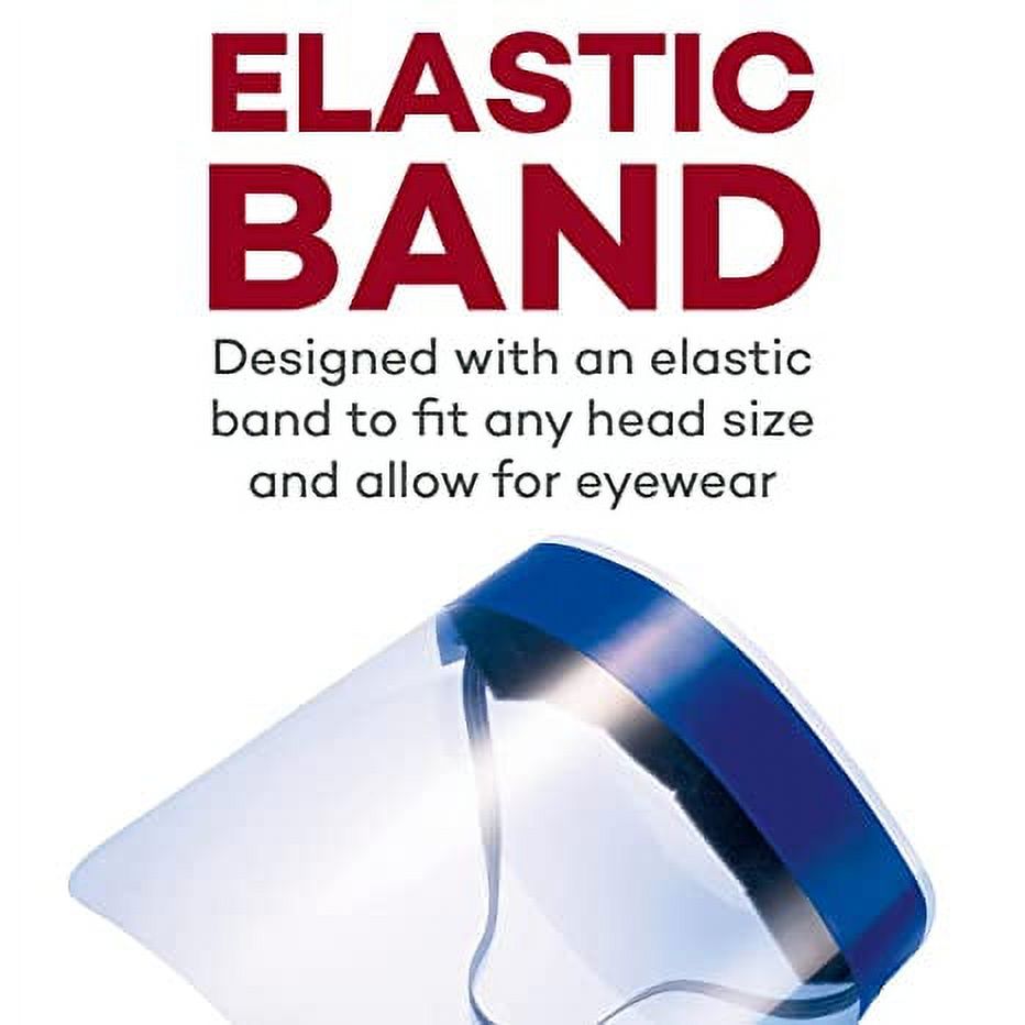 Dealmed Full-Length Face Shield, Lightweight Adult Disposable Face Masks, 30 Count (Pack of 1)