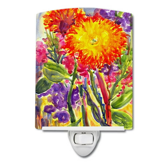 Caroline's Treasures 6077CNL Flower - Aster Ceramic Night Light, 6x4x3", multicolor