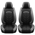 thumbnail image 2 of For Ford F150 Truck 2009-2014 Car Seat Covers Pu Leather Front Seat Cushion Black+Gray, 2 of 7