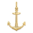 thumbnail image 4 of Auriga 14k Yellow Gold 3-D Texture Anchor Charm for Women (Length - 35.9 mm, Width - 22.2 mm), 4 of 6