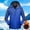 Blue, variant on Mens Coats Detachable Wind Breaker Fleece Zip with Hood Pockets Outdoor Color Block Mens Clothes Oversize,Green,5XL