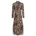 thumbnail image 6 of 2024 Snakeskin Python Casual Dress Animal Print Street Style Dresses Long Sleeve Vintage Women V Neck Custom Oversize Chiffon Dress, 6 of 7