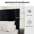 thumbnail image 3 of Full Size Bed Frame with Lift Up Storage, Upholstered Platform Bed with Vertical Channel Headboard, No Box Spring Needed, Hydraulic Storage, Black Linen, 3 of 6