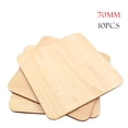 thumbnail image 1 of Labymos 10Pcs 70mm Square Rounded Corners DIY Environmental Protection Wooden Interlayer Wood Chip, 1 of 8