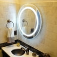 thumbnail image 2 of LED Front-Lighted Bathroom Vanity Mirror: 24" Wide x 24" Tall - Commercial-Grade - Round - Wall-Mounted, 2 of 5