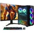 thumbnail image 1 of Gaming PC Tower Desktop Computer AQVIN - Intel Core i7 Processor Upto 4.6GHz,RTX 3050 8GB GDDR6 Gaming Card, 1TB SSD,24 inch Gaming Monitor,32GB DDR4 RAM, HDMI, WiFi Ready, Windows 11 Professional, 1 of 5