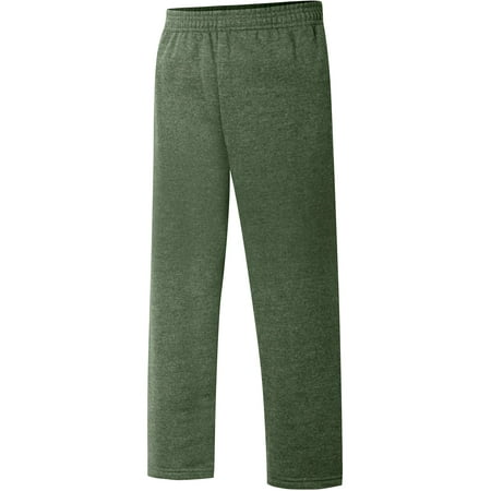 Hanes EcoSmart Open Leg Fleece Active Sweatpant with Pockets (Little Boys & Big (Best Workout Pants For Big Legs)